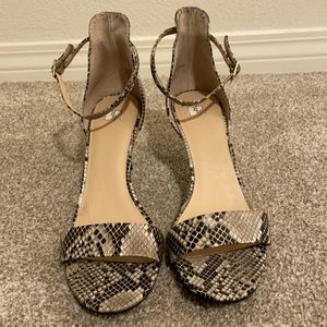 BP by Nordstrom Ankle Strap Heels in Snakeskin -10